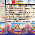 VIRAL4DP JACKPOT PRAGMATIC ”Starlight Princess Super Scatter” Rp 50,000,000,- LUNAS