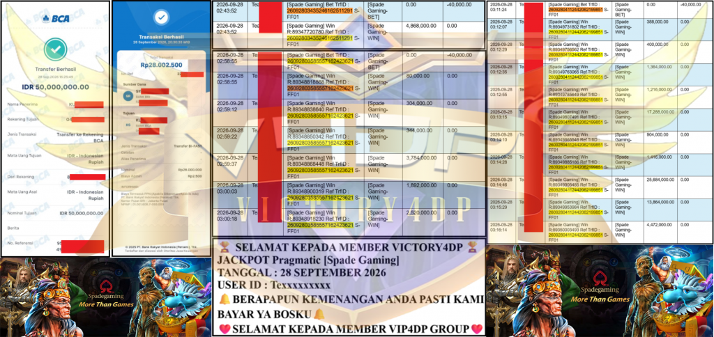 VICTORY4DP JACKPOT [Spade Gaming] Rp 78,000,000,- LUNAS