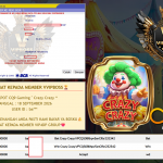 VVIPBOSS JACKPOT CQ9 GAMING ” Crazy Crazy ” Rp 54.800.000,- LUNAS