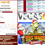 VEGAS6D JACKPOT Pragmatic ” Christmas Big Bass Bonanza ” Rp.15.000.000,-LUNAS