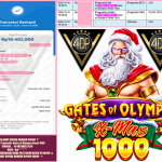 VIP4DP JACKPOT PRAGMATIC “Gates of Olympus Xmas 1000 ” Rp.16.400.000,-LUNAS